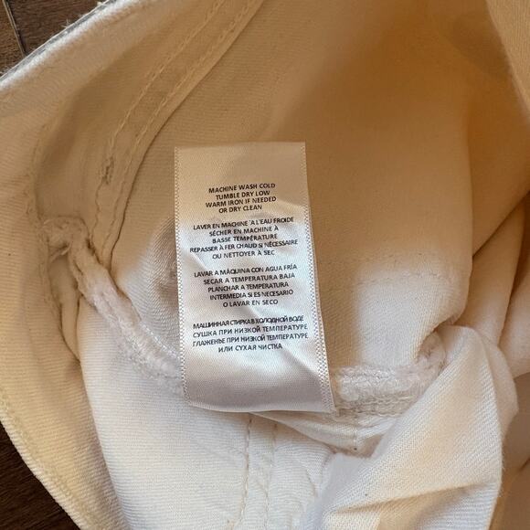 RE/DONE Womens Originals 90s High Rise Ankle Crop Jean size 23 Vintage White NWT - Picture 5 of 6